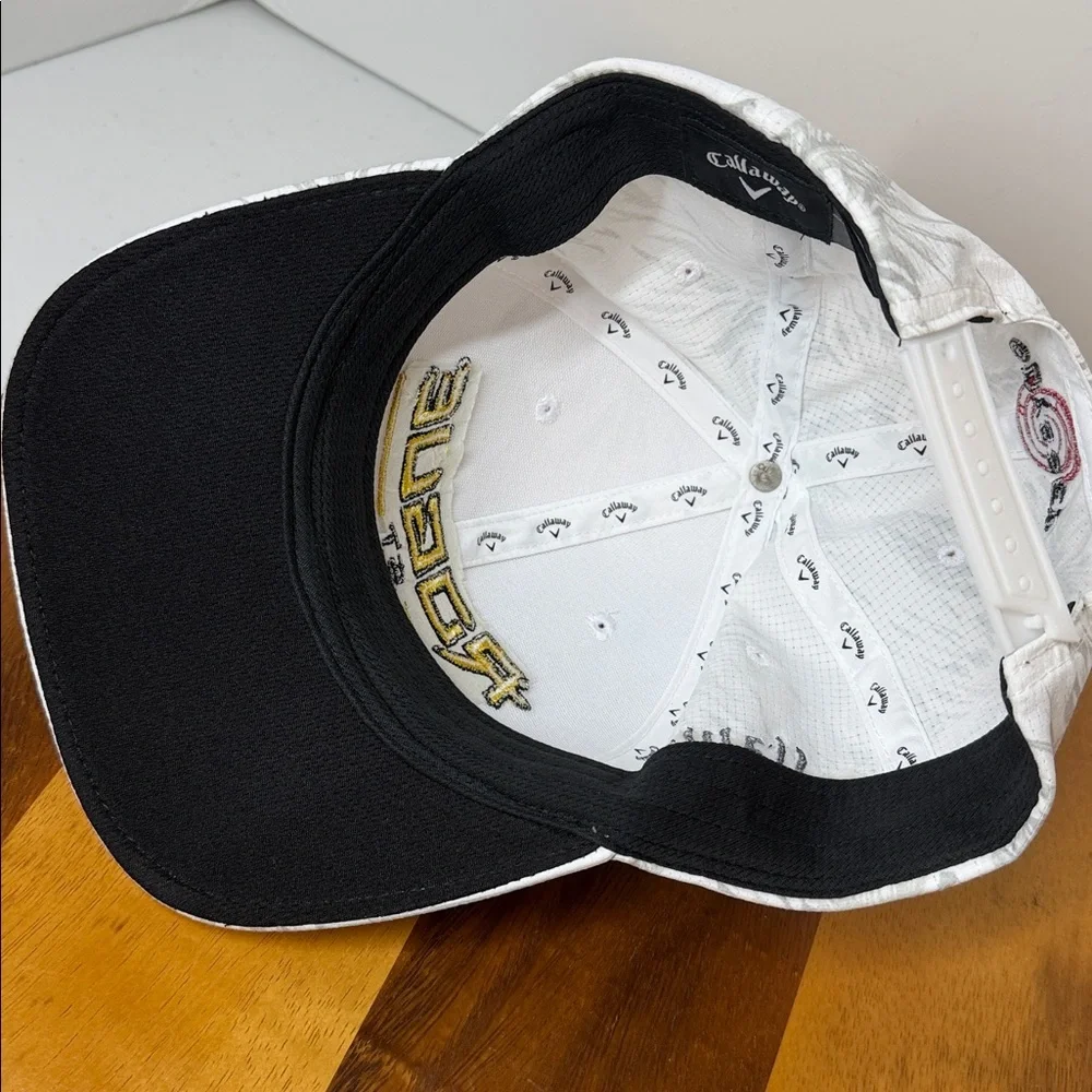 Rare! Callaway Rogue ST Limited Edition Maui Golf Hat White Gray Very Good Cond - Picture 10 of 11